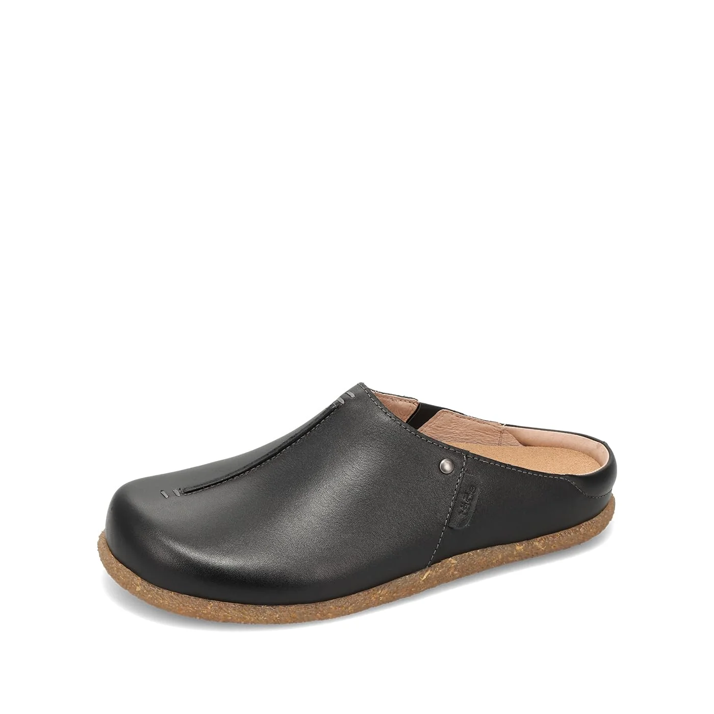 Taos Black Leather Clog