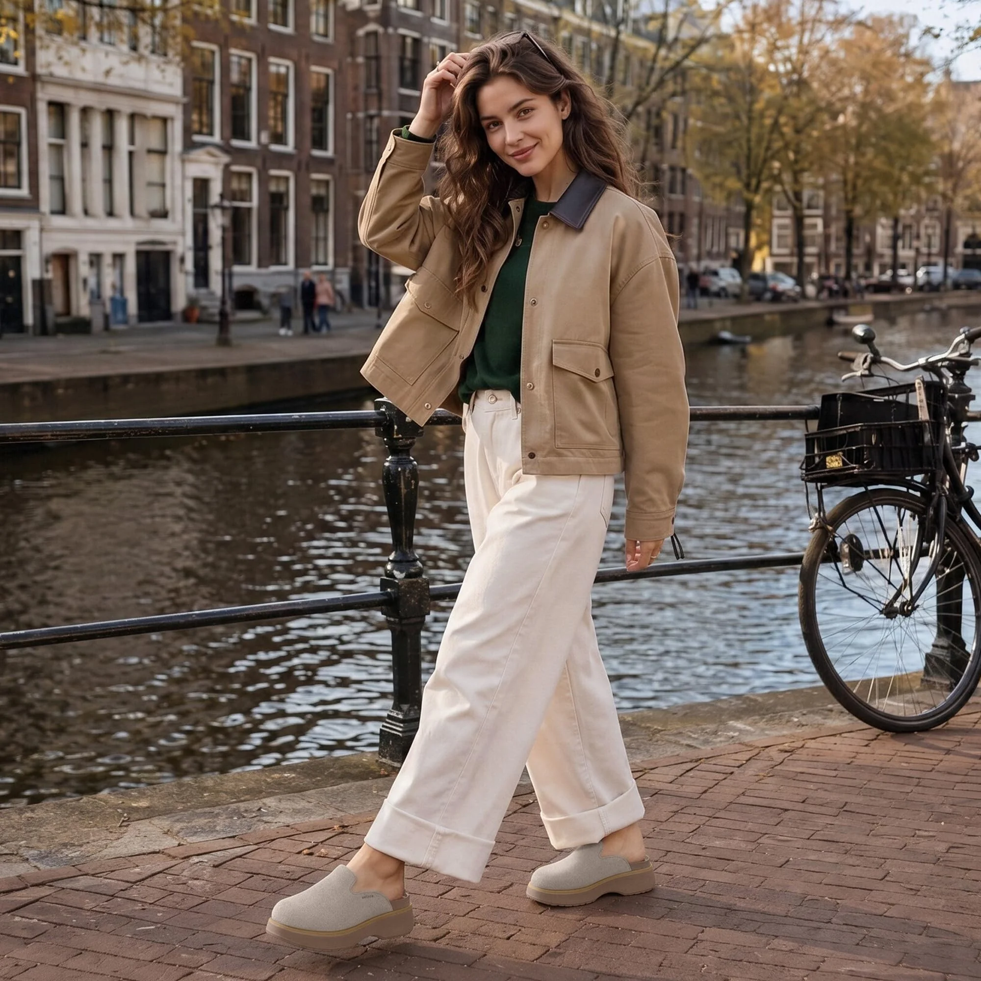 Vilanva Beige Suede Platform Clog photo 2