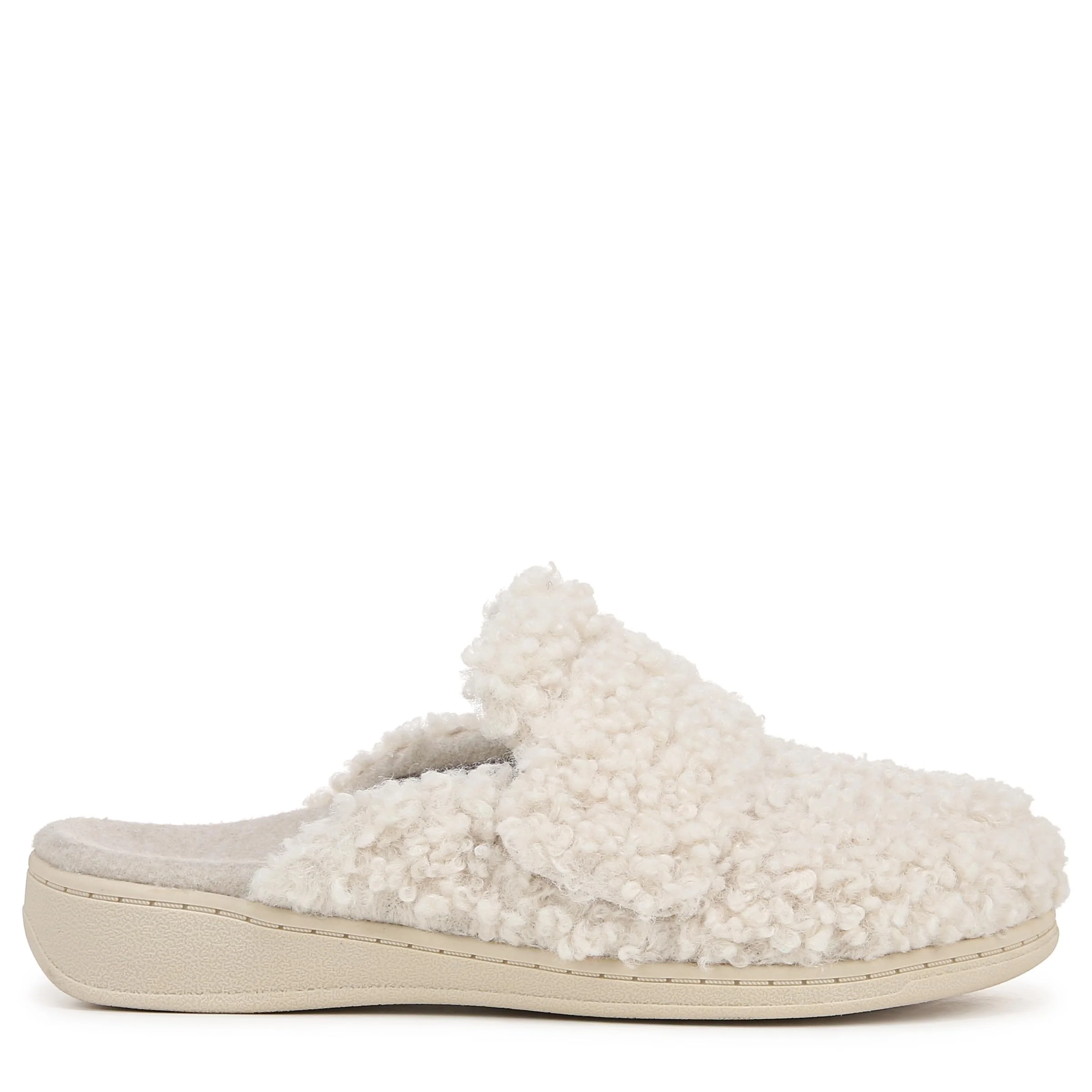 Vionic cream fuzzy slipper photo 4