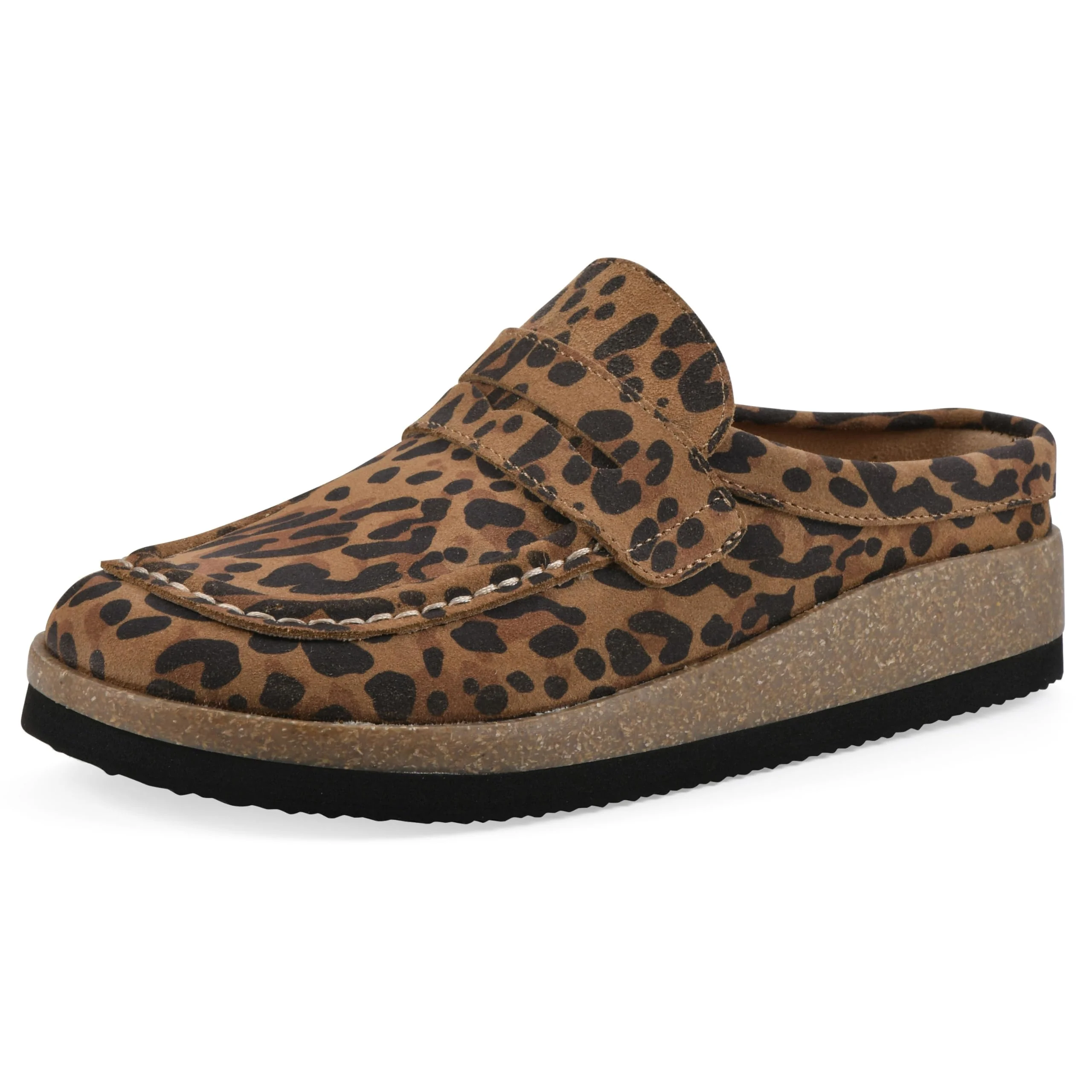 WHITE MOUNTAIN leopard print mule