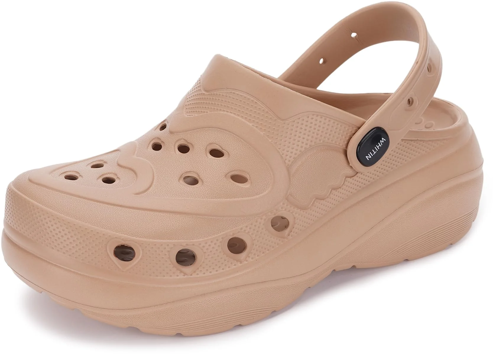 WHITIN pale pink perforated clog