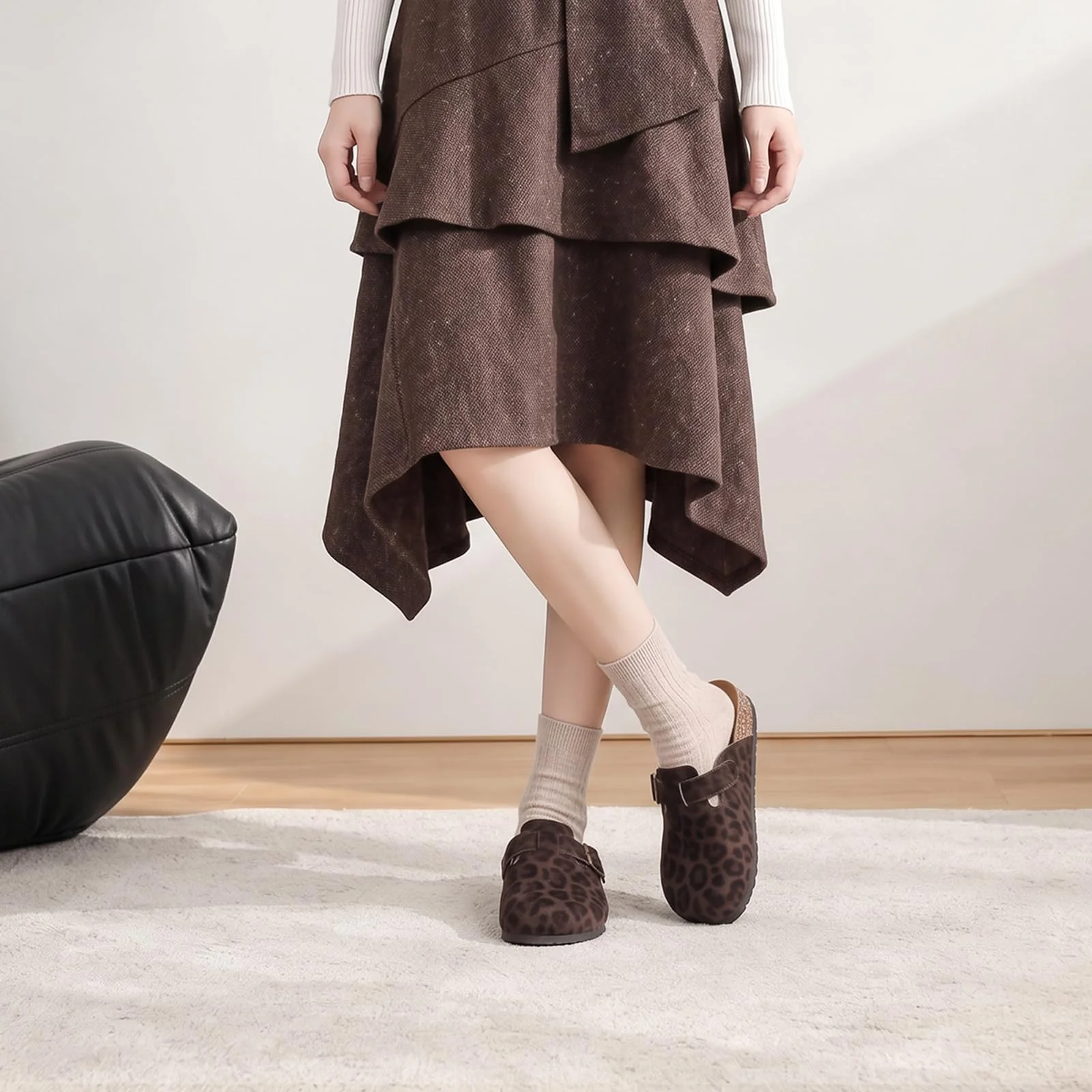YorFotMae Leopard Buckle Clog photo 2